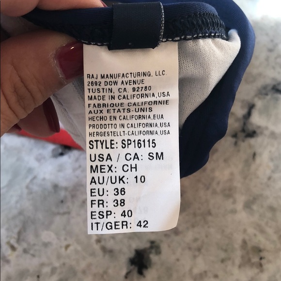 Splendid Colorblock Bikini Top with strap Small - Picture 4 of 7